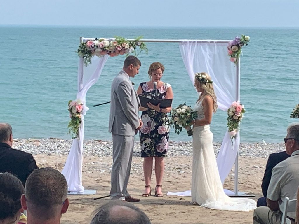 Private property beach wedding