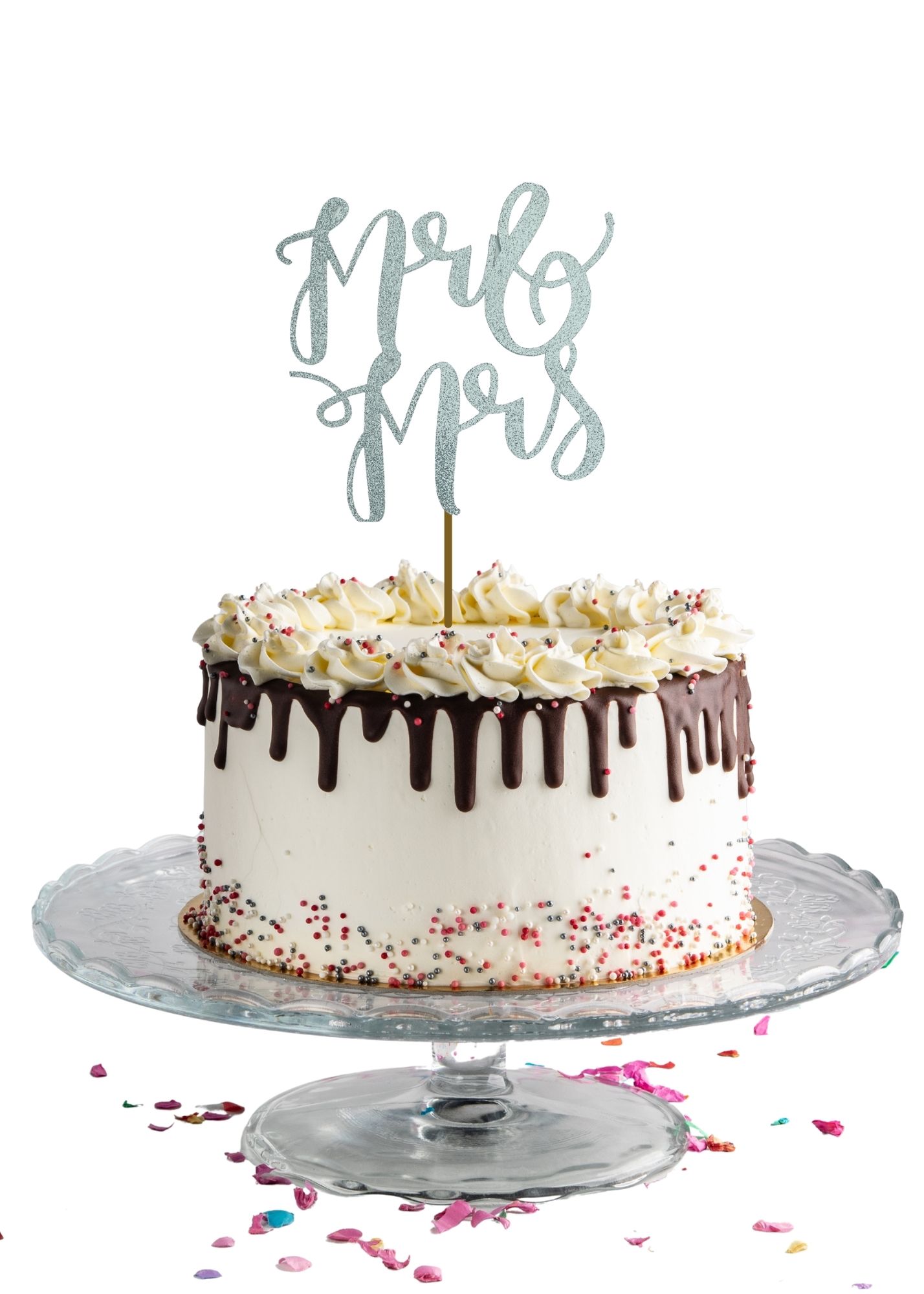 "Mr & Mrs" Cake Topper